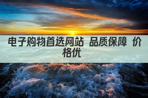 电子购物首选网站 品质保障 价格优 