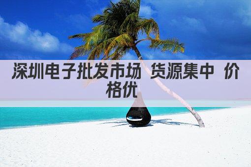深圳电子批发市场 货源集中 价格优 