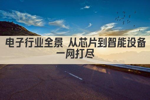 电子行业全景 从芯片到智能设备 一网打尽 