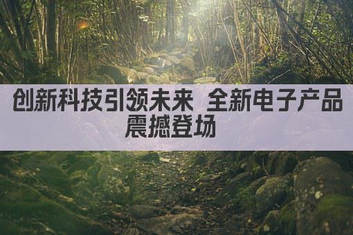 创新科技引领未来 全新电子产品震撼登场 
