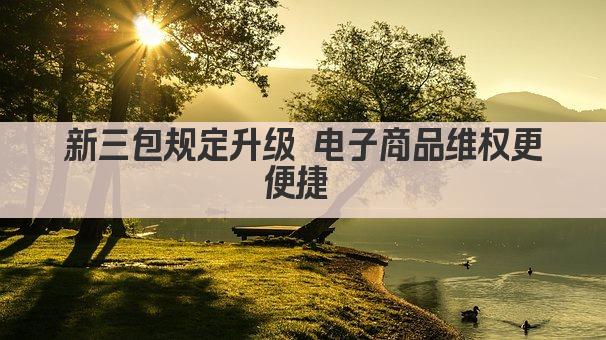 新三包规定升级 电子商品维权更便捷 